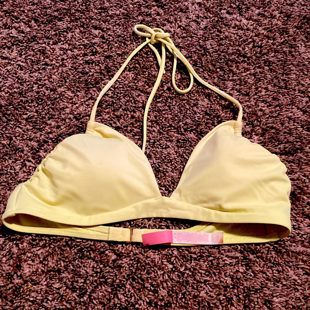 Victoria secret light chartreuse color bikini top
